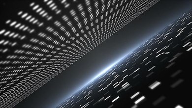 3d background with abstract techonology tunnel in space