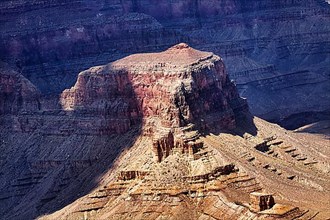Impressive rock formations in Grand Canyon National Park