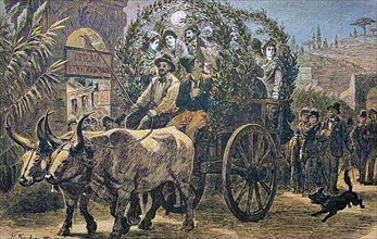 Carriage ride by German artists in Rome
