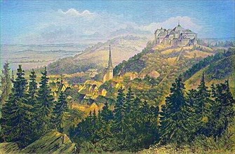 Castle and town of Blankenburg im Harz