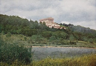 Historic photograph of the Walhalla on the Danube