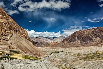 Kardung village in Himalayas in Ladakh