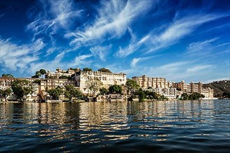 City Palace view from the lake. Udaipur