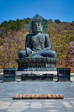 The Great Unification Buddha Tongil Daebul is a 14. 6-meter 108 ton Bronze Buddha statue in Seoraksan National Park