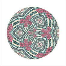 Circular pattern in traditional Palestinian style