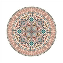 Circular pattern in traditional Palestinian style