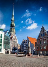 Riga Town Hall Square and St. Peter's Church