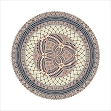 Circular pattern in traditional Palestinian style