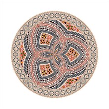 Circular pattern in traditional Palestinian style