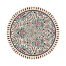 Circular pattern in traditional Palestinian style