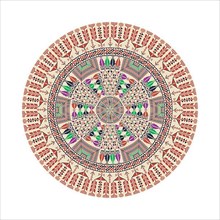 Circular pattern in traditional Palestinian style
