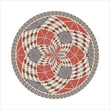 Circular pattern in traditional Palestinian style