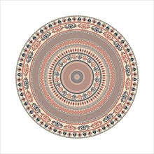 Circular pattern in traditional Palestinian style