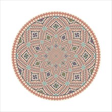 Circular pattern in traditional Palestinian style