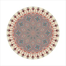 Circular pattern in traditional Palestinian style