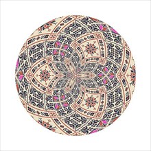 Circular pattern in traditional Palestinian style