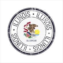 Great state of Illinois postal rubber stamp