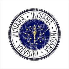 Great state of Indiana postal rubber stamp