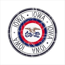 Great state of Iowa postal rubber stamp