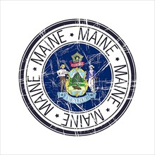 Great state of Maine postal rubber stamp