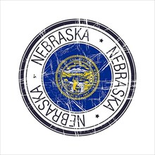 Great state of Nebraska postal rubber stamp