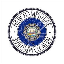 Great state of New Hampshire postal rubber stamp