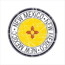 Great state of New Mexico postal rubber stamp