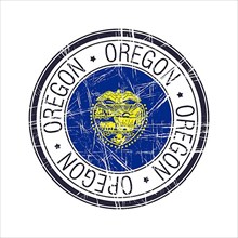 Great state of Oregon postal rubber stamp