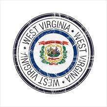 Great state of West Virginia postal rubber stamp