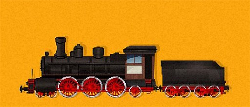 Pixel art locomotive icon