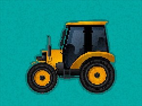 Pixel art tractor icon
