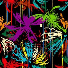 A grungy jungle pattern. Vintage Seamless Texture for