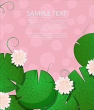 Water Lilies text card for design