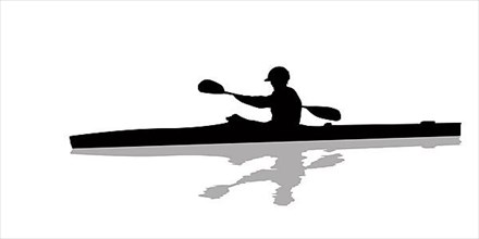 Athlere rowing in a kayak