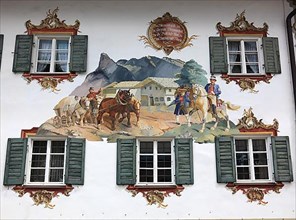 Lueftlmalerei on the building of the Hotel Alte Post