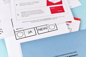 Yes or No options on German ballot paper for public decision