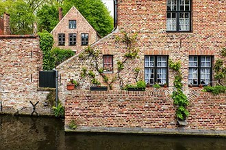 Medieval brick houses in Bruges