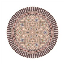 Circular pattern in traditional Palestinian style