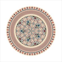 Circular pattern in traditional Palestinian style