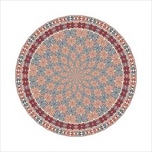 Circular pattern in traditional Palestinian style