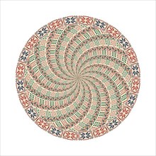 Circular pattern in traditional Palestinian style