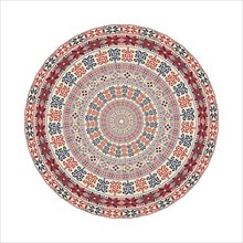 Circular pattern in traditional Palestinian style