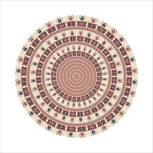 Circular pattern in traditional Palestinian style