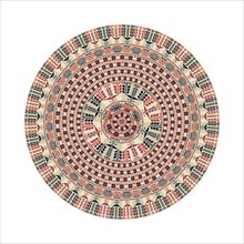 Circular pattern in traditional Palestinian style