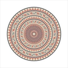 Circular pattern in traditional Palestinian style