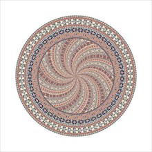 Circular pattern in traditional Palestinian style