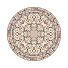 Circular pattern in traditional Palestinian style