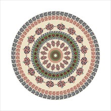 Circular pattern in traditional Palestinian style