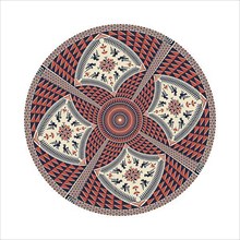 Circular pattern in traditional Palestinian style