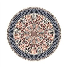 Circular pattern in traditional Palestinian style